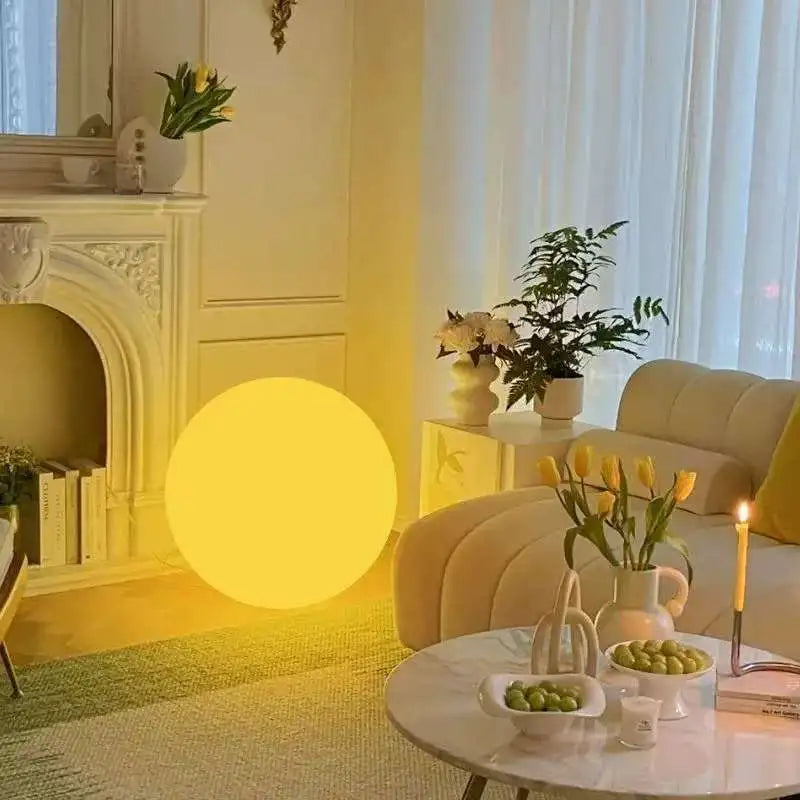Moon shaped floor lamp
