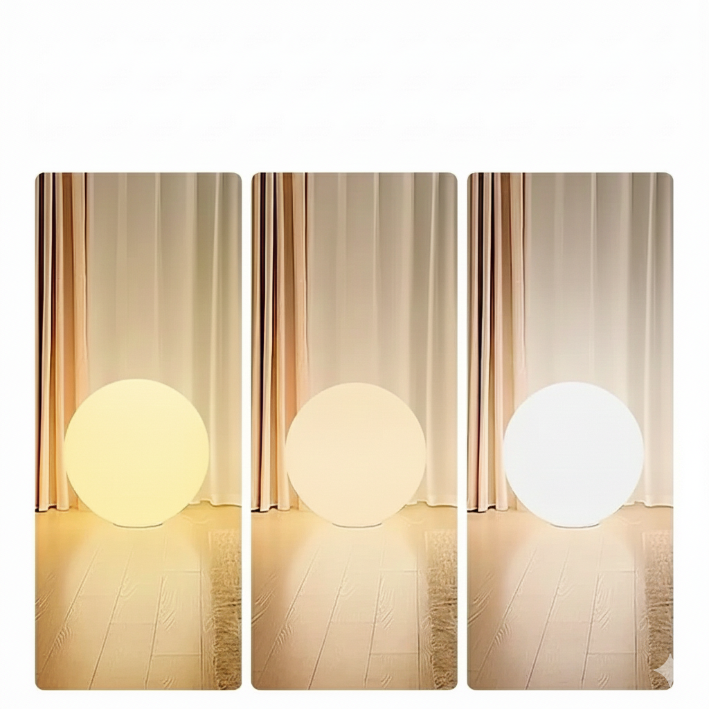 Moon shaped floor lamp