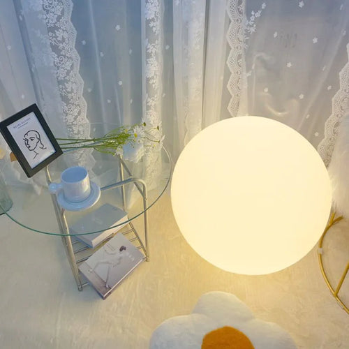 Moon shaped floor lamp